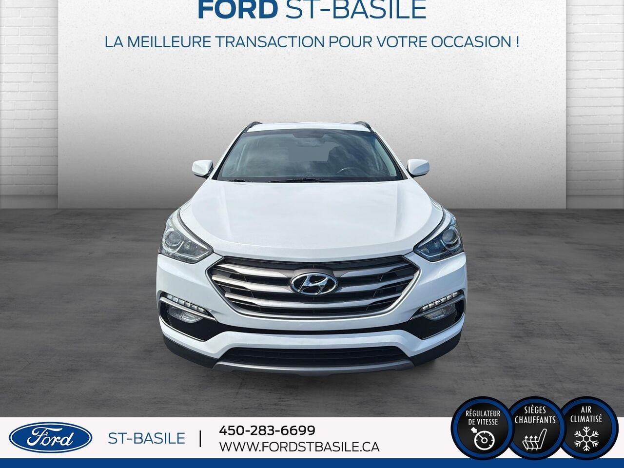 2017 HYUNDAI Santa Fe White Saint-Basile-le-Grand - photo #10
