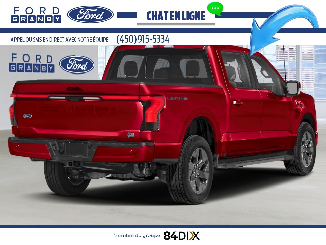 2025 Ford F-150 Lightning Rapid Red Metallic Tinted Clearcoat Granby - photo #1