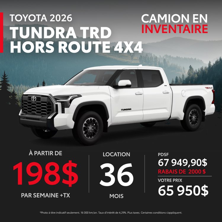 Toyota Mont Laurier promo mai TUNDRA TRD FR v2