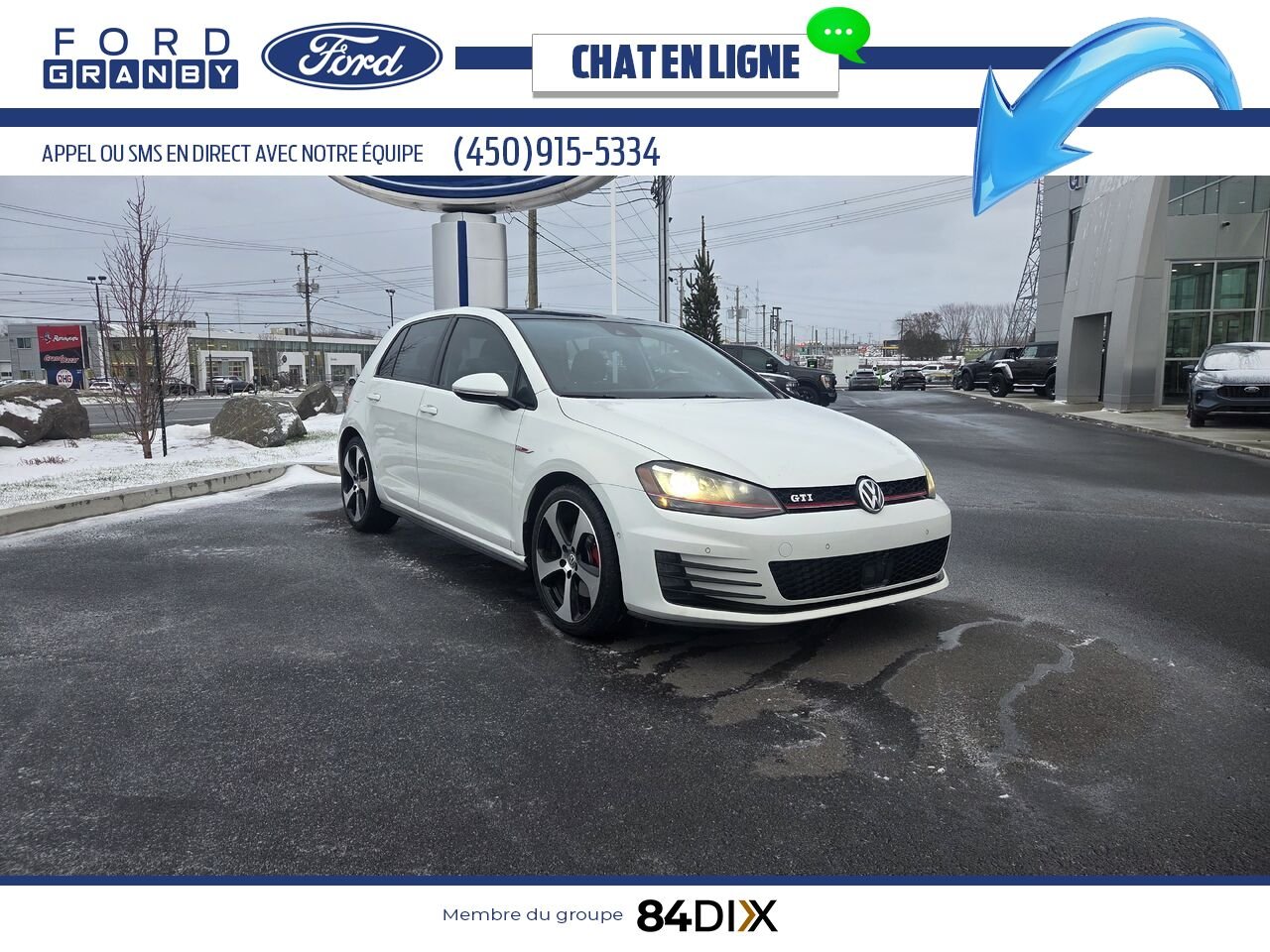 2016 Volkswagen Golf GTI White Granby - photo #0