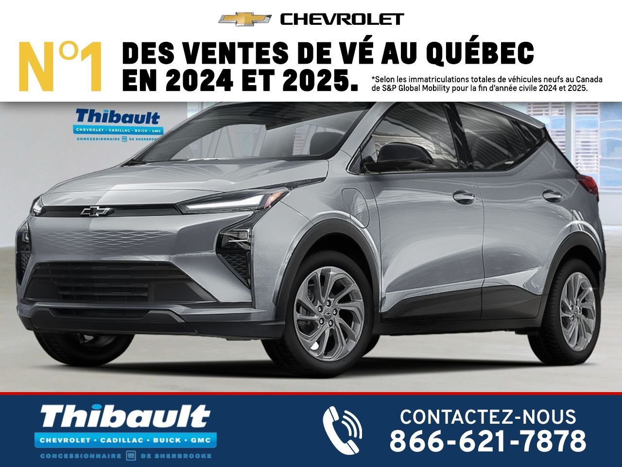 CHEVROLET Bolt Traction avant 4 portes LT 2027 GRIS STERLING METALLISE Sherbrooke - photo #0