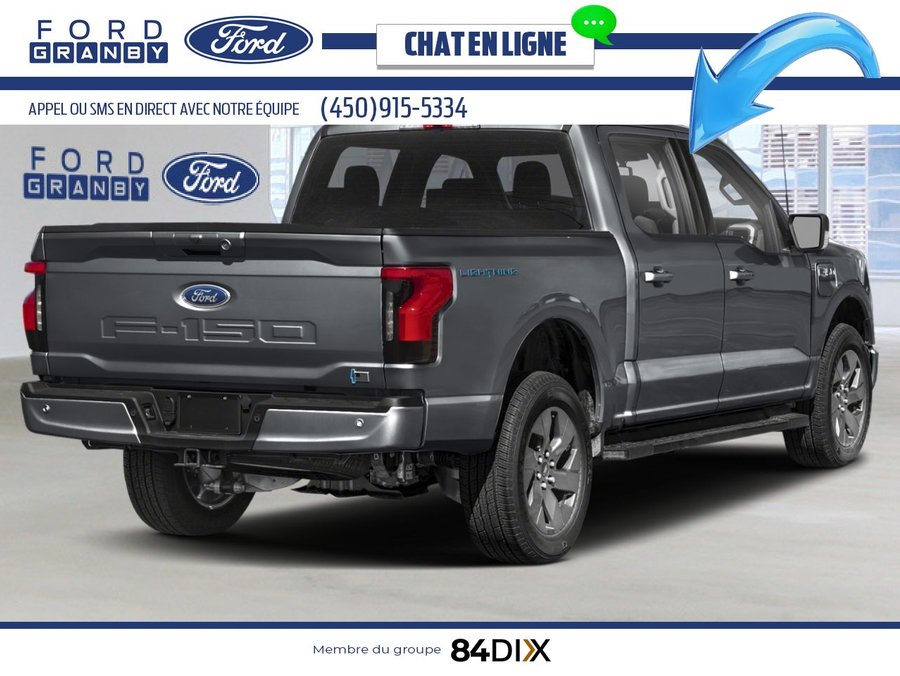Ford F-150 Lightning XLT cabine SuperCrew 4RM caisse de 5,5 pi 2025 Gris carbonisé métallisé