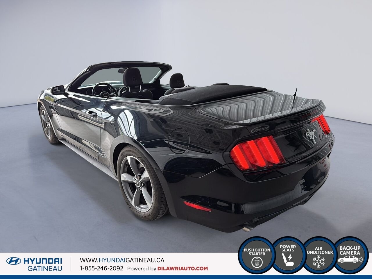 Ford Mustang Décapotable 2 portes V6 *** bas millage , convertible *** 2016 Noir Ottawa & Gatineau - photo #5