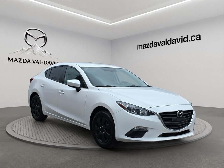 Mazda Mazda3 Berline 4 portes, boîte manuelle, GX, commande audio au volant, bluetooth 2015 Blanc