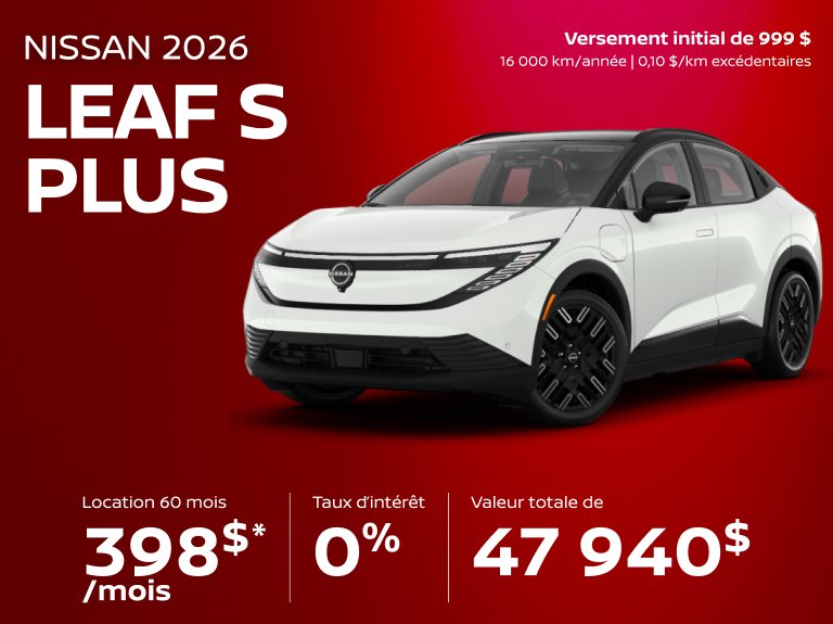 Nissan chomedey Accueil juillet Leaf S Plus