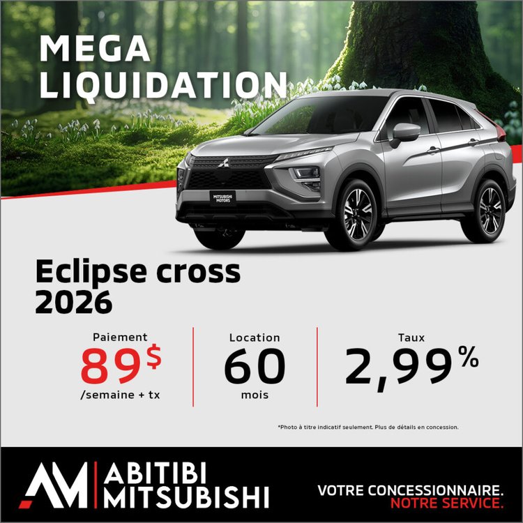 Abitibi mitsubishi promo Eclipse Cross 2026 juillet FR 1024x1024