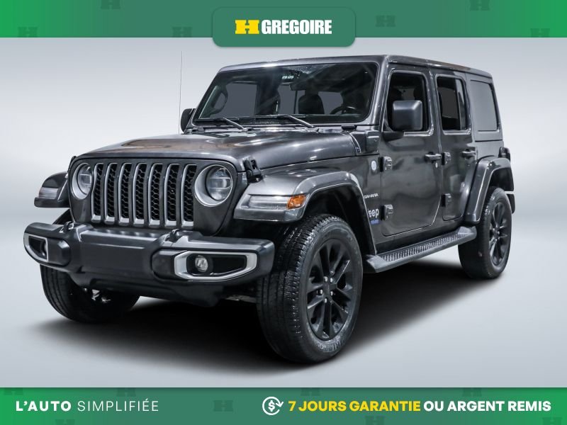 Jeep Wrangler 726416 | 4XE SAHARA PLUG IN HYBRID 4WD CUIR MAGS 20 PO 2021 Gris Laval - photo #2