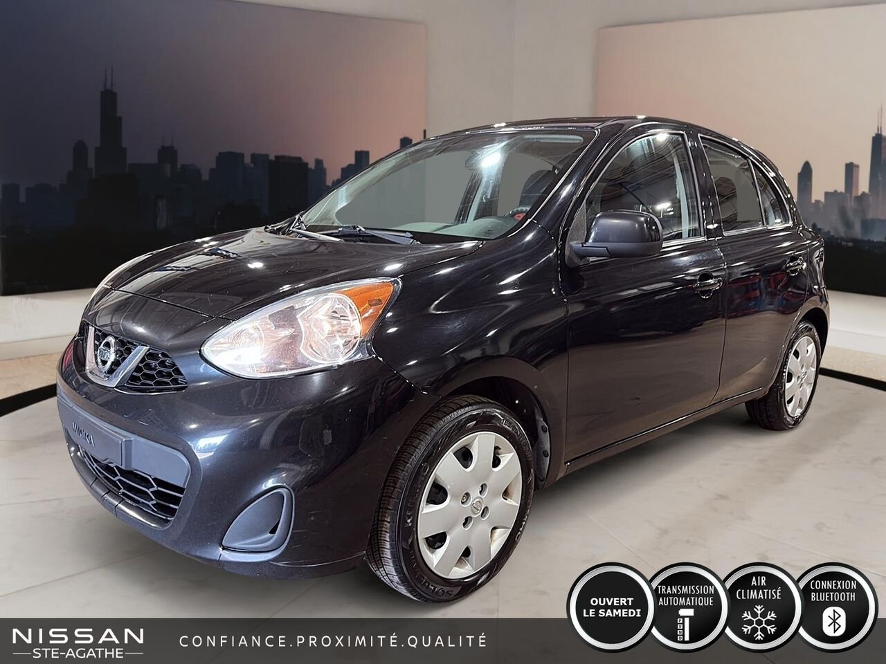 2017 Nissan Micra SV à hayon 4 portes BA Black Saint-Jérôme - photo #0