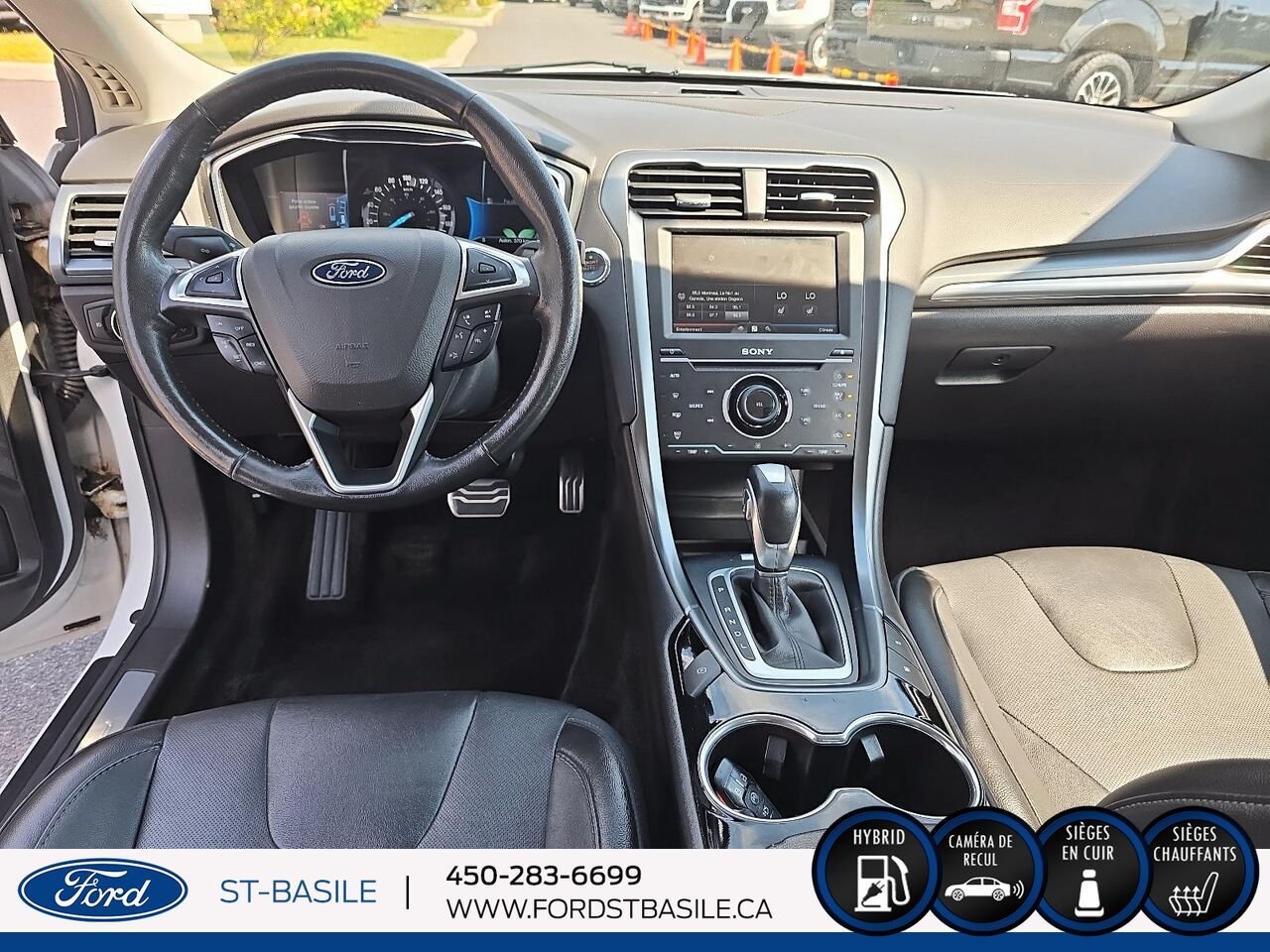 2015 Ford FUSION HYBRIDE White Saint-Basile-le-Grand - photo #18
