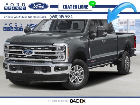 Ford Super Duty F-250 SRW LARIAT cabine 6 places 4RM caisse de 8 pi 2026 Gris carbonisé métallisé