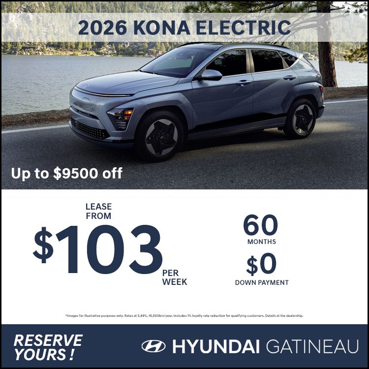 Hyundai gatineau promo KONA 2026 juillet EN