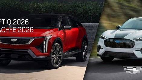 Cadillac OPTIQ vs Ford Mustang Mach-E : quel VUS électrique choisir à Laval et dans la région de Montréal?