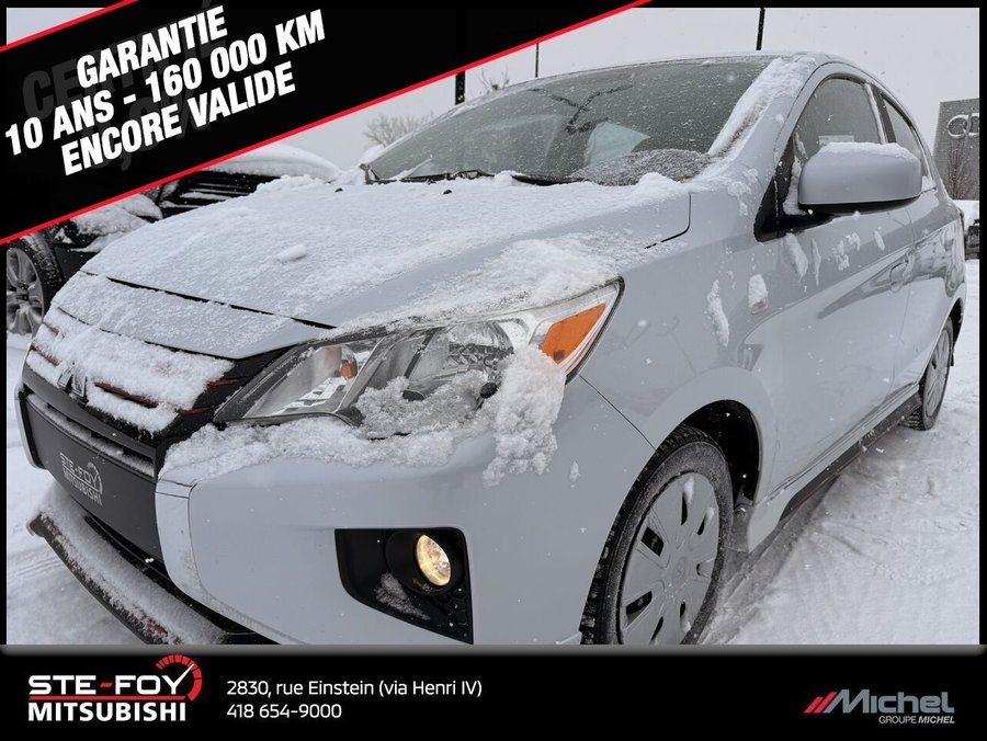 Mitsubishi Mirage Édition carbone, dem à distance, caméra de recul, garantie 2022 Blanc