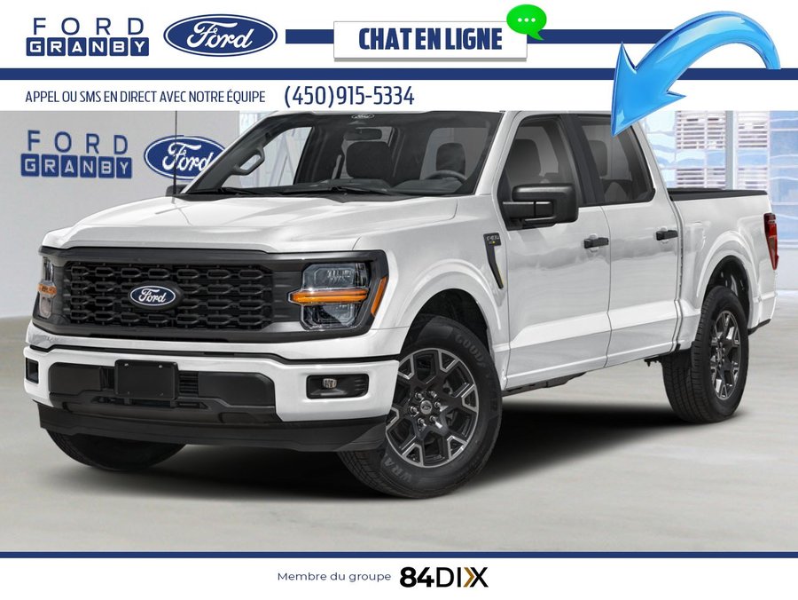 Ford F-150 STX cabine SuperCrew 4RM caisse de 5,5 pi 2025 Blanc sidéral métallisé