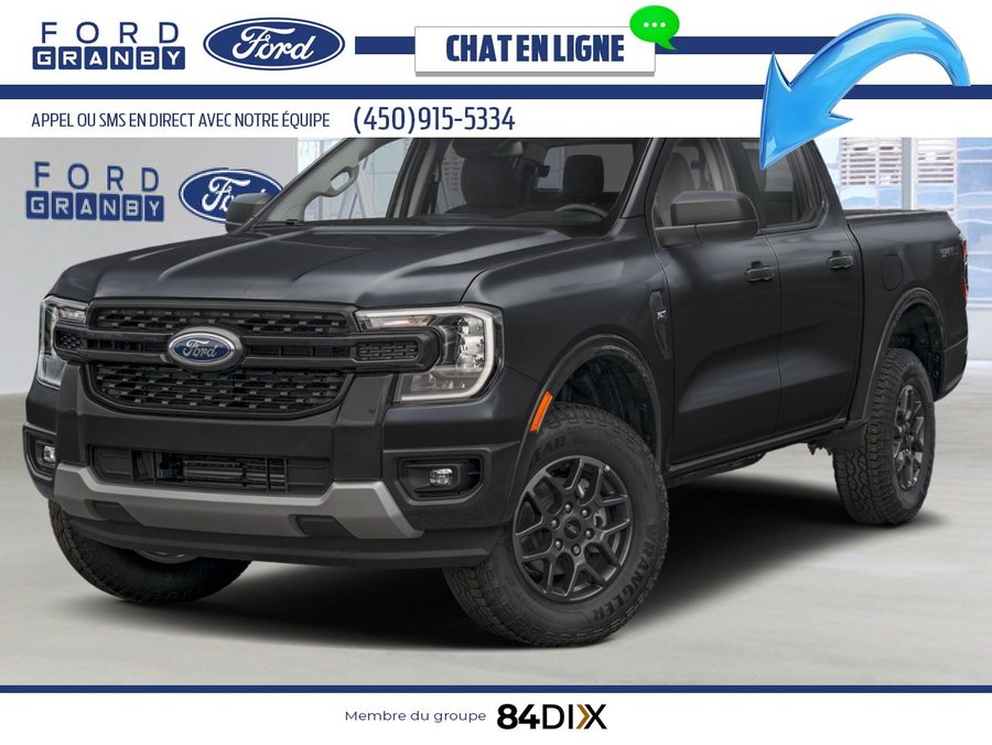 Ford Ranger XLT cabine SuperCrew 4RM caisse de 5 pi 2026 Noir ombre