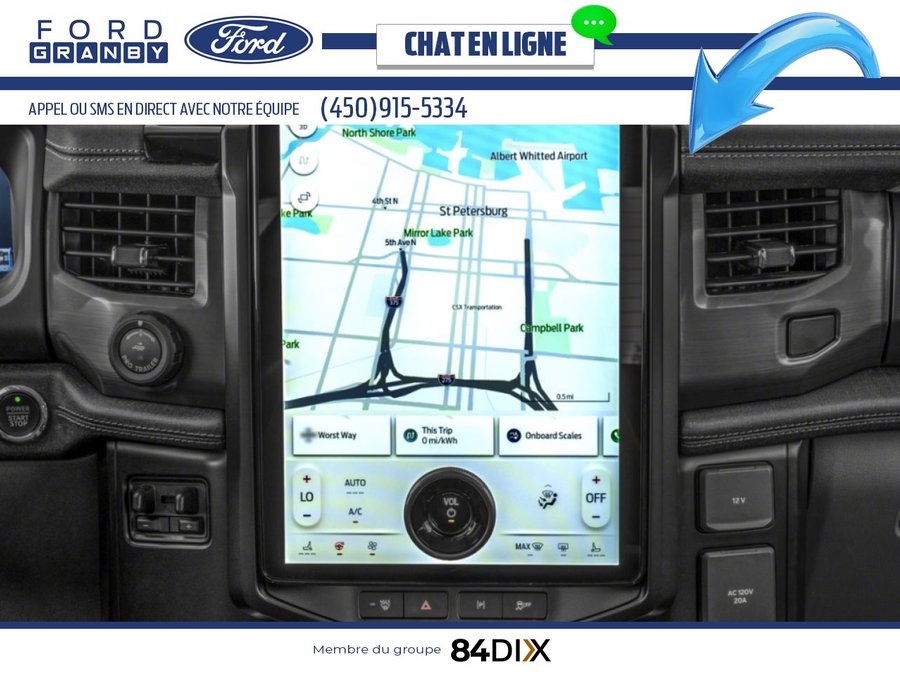 Ford F-150 Lightning Flash cabine SuperCrew 4RM caisse de 5,5 pi 2025 Noir agate métallisé