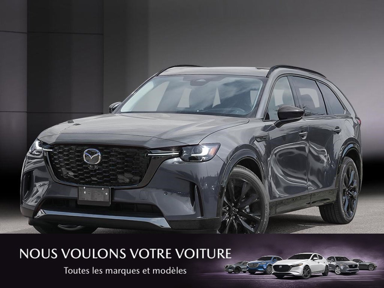 Mazda CX-90 hybride léger JM3KKDHCXT1401330 2026 Gris mécanique métallisé Mirabel - photo #0