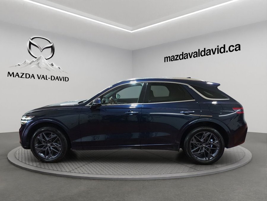 Genesis GV70 2.5T Advanced Plus TI, toit ouvrant panoramique, navigation, sièges fonction mémoire, volant 2022 Bleu