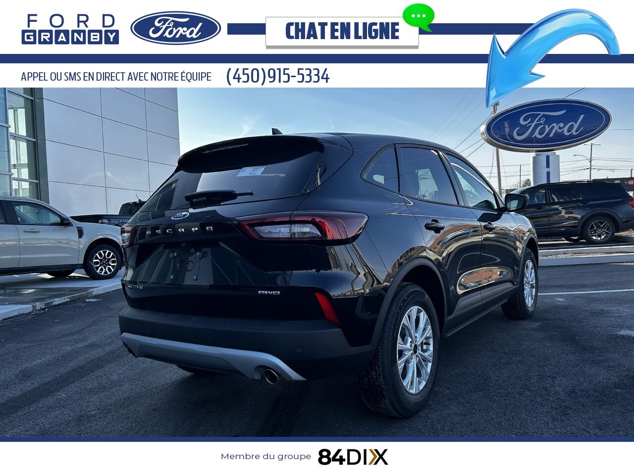 Ford Escape 2025 Noir agate métallisé Granby - photo #2