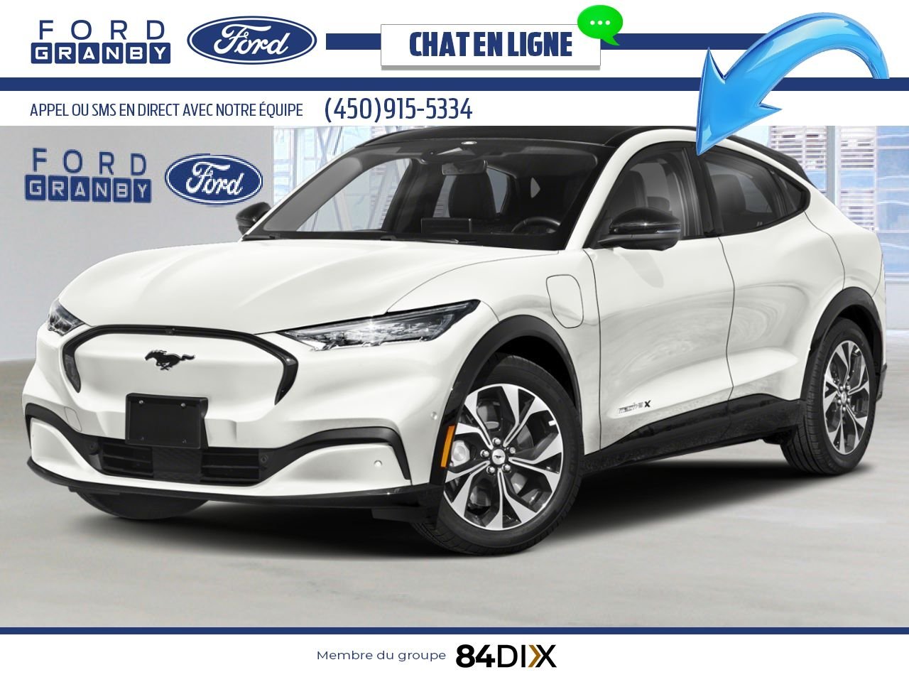 Ford Mustang Mach-E 2025 Blanc astral métallisé trois couches Granby - photo #0