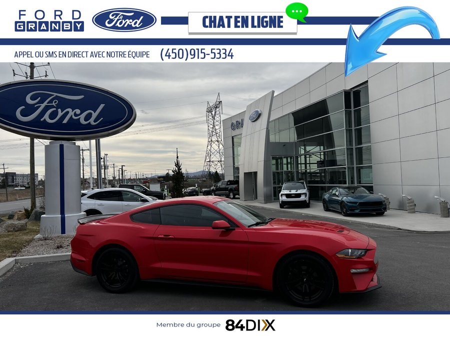 Ford Mustang EcoBoost à toit fuyant 2018 Rouge