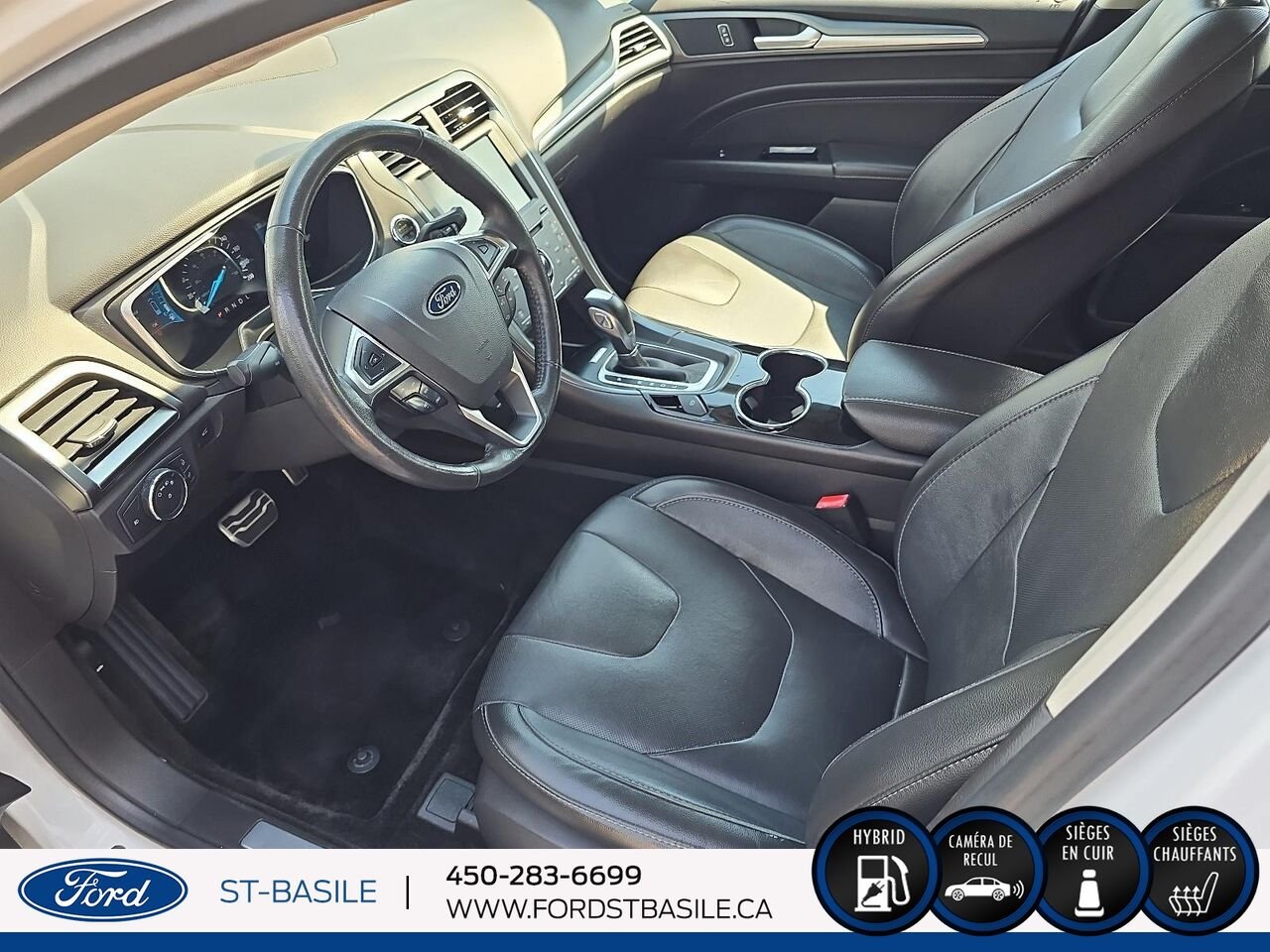 2015 Ford FUSION HYBRIDE White Saint-Basile-le-Grand - photo #15