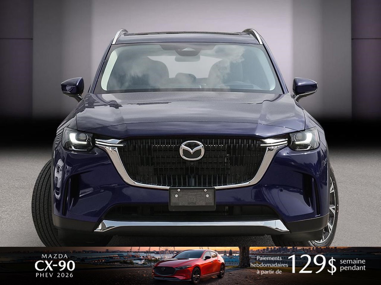 2026 Mazda CX-90 PHEV JM3KKDHAXT1399772 Deep Crystal Blue Mica Mirabel - photo #1