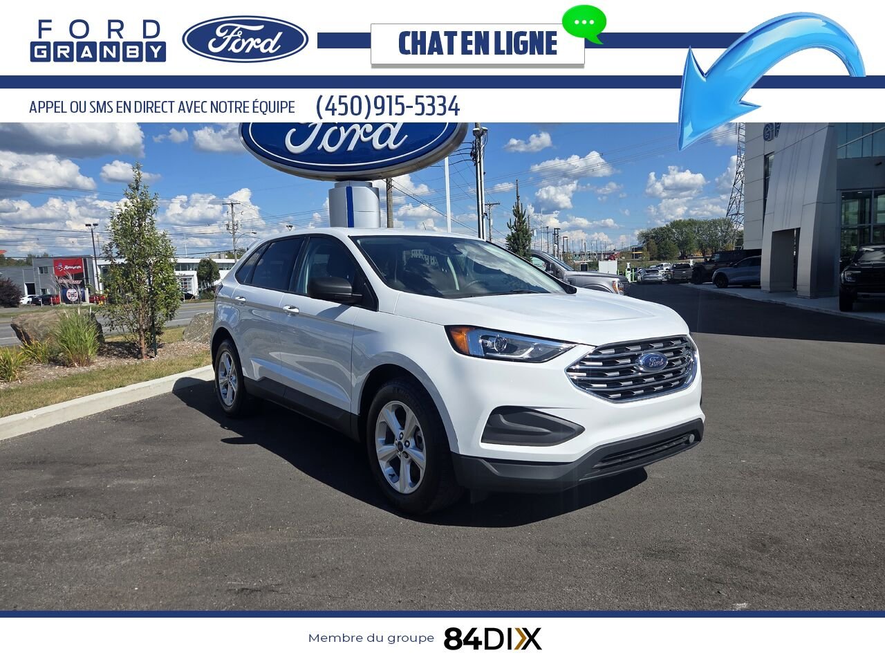 2022 Ford Edge White Granby - photo #0