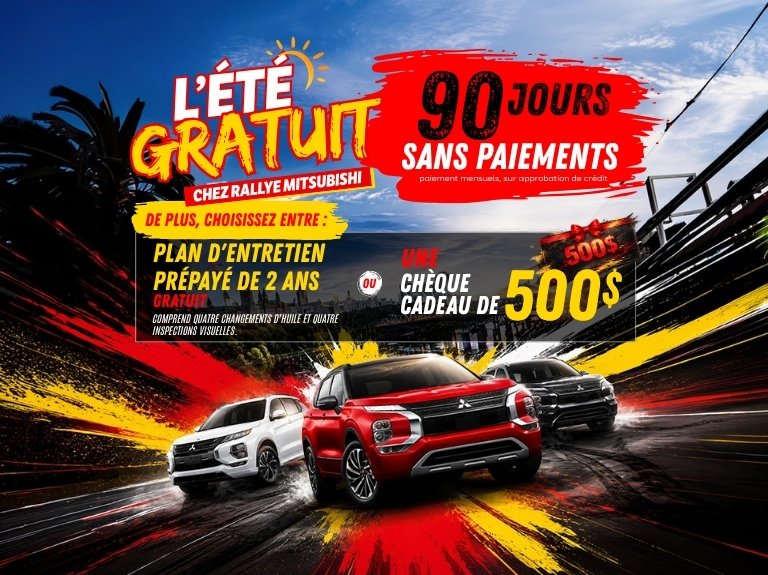 L'ete gratuit chez Rallye Mitsubishi