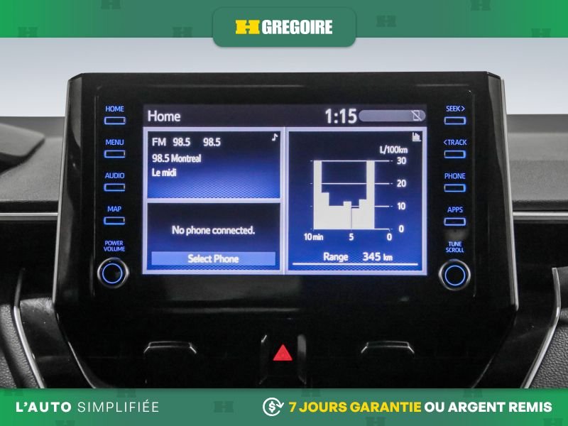 Toyota Corolla 821695 | SE MANUEL A/C NAV GR ELECT MAGS CAM RECUL BLUETOO 2021 Noir Laval - photo #22