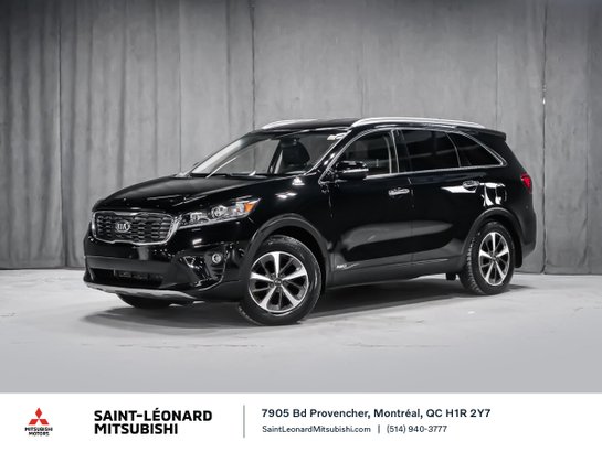 Kia Sorento EX AWD 7 PLACES CUIR CAMERA RECUL APPLE CARPLAY 2019 Noir