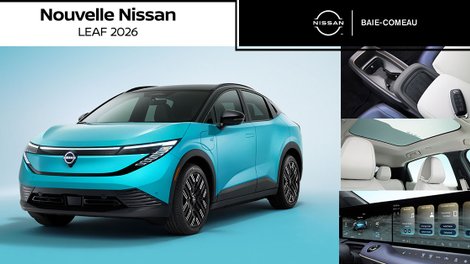 Nouvelle Nissan LEAF 2026 : électrique, élégante et faite pour la Côte-Nord