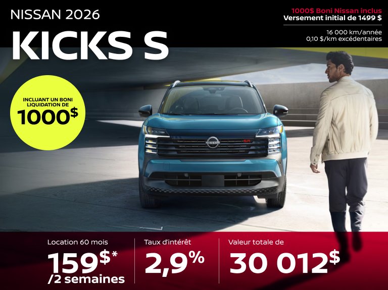 Nissan st eustache Accueil juillet KICKS S TA