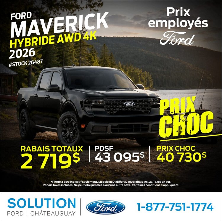 Solution Ford promo aout MAVERICK HYBRIDE 2026 FR NEW DESIGN