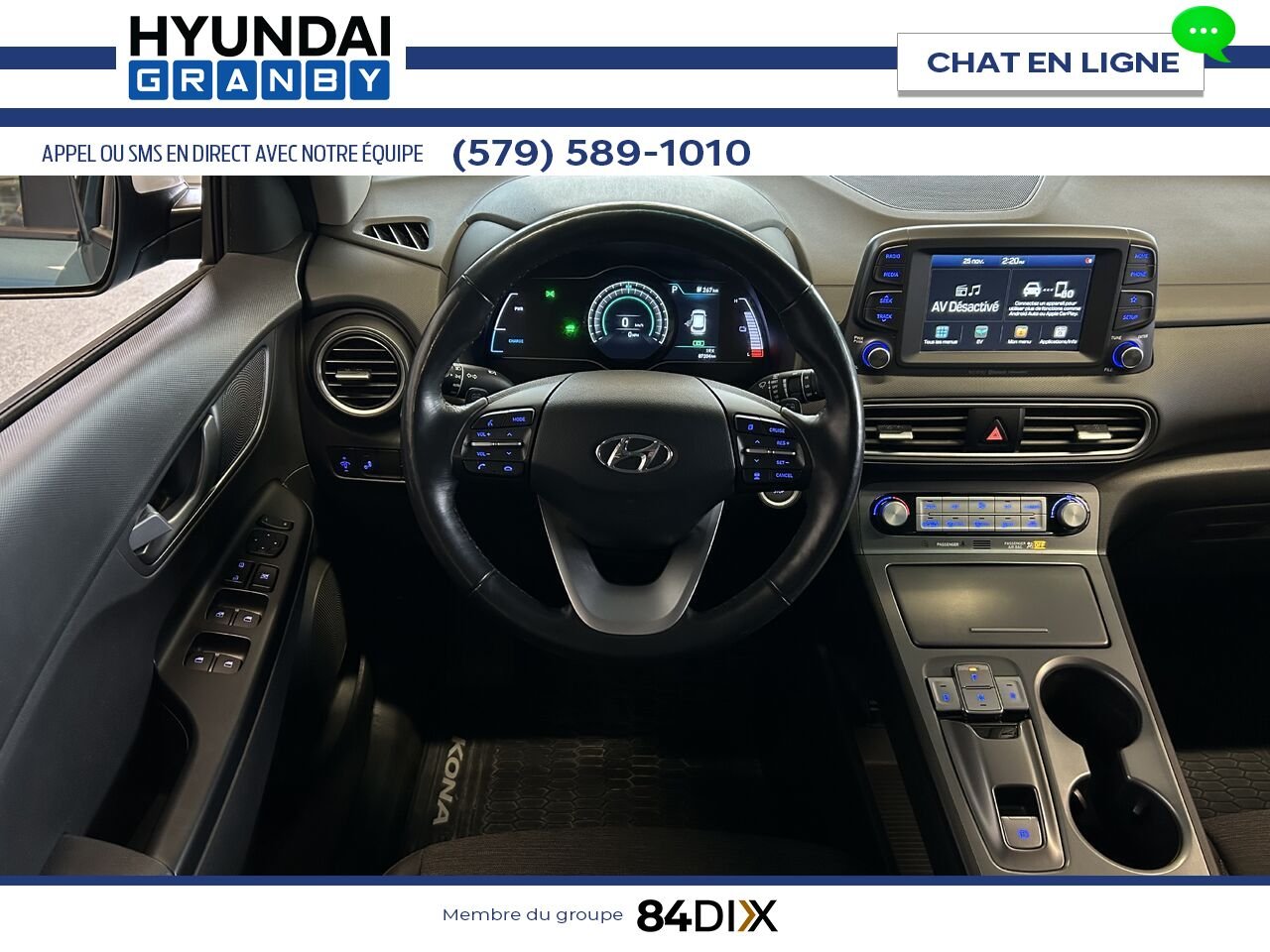 Hyundai Kona électrique 2021 Bleu Granby - photo #12