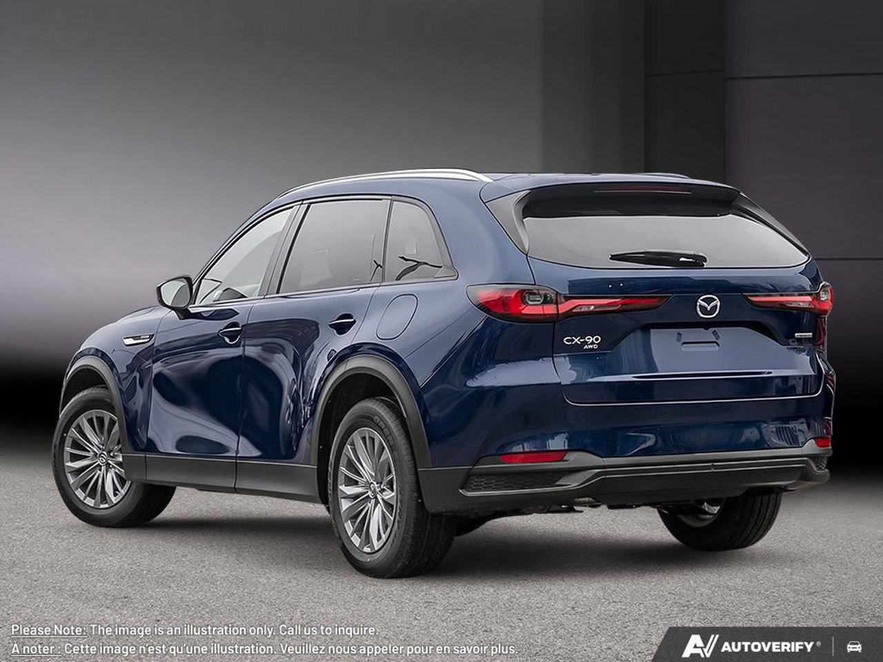 Mazda CX-90 hybride rechargeable JM3KKCHA9T1382410 2026 Bleu cristal foncé mica Mirabel - photo #3