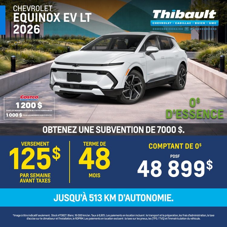 Thibault sherbrooke promo avril CHEVROLET EQUINOX EV FR