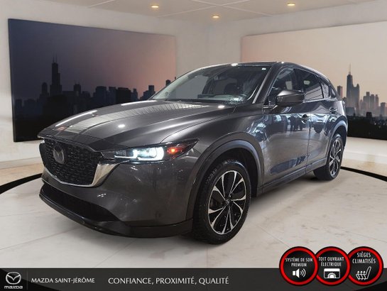 Mazda CX-5 GT | TOIT OUVRANT | CUIR | AWD | NAVIGATION | 2022 Gris