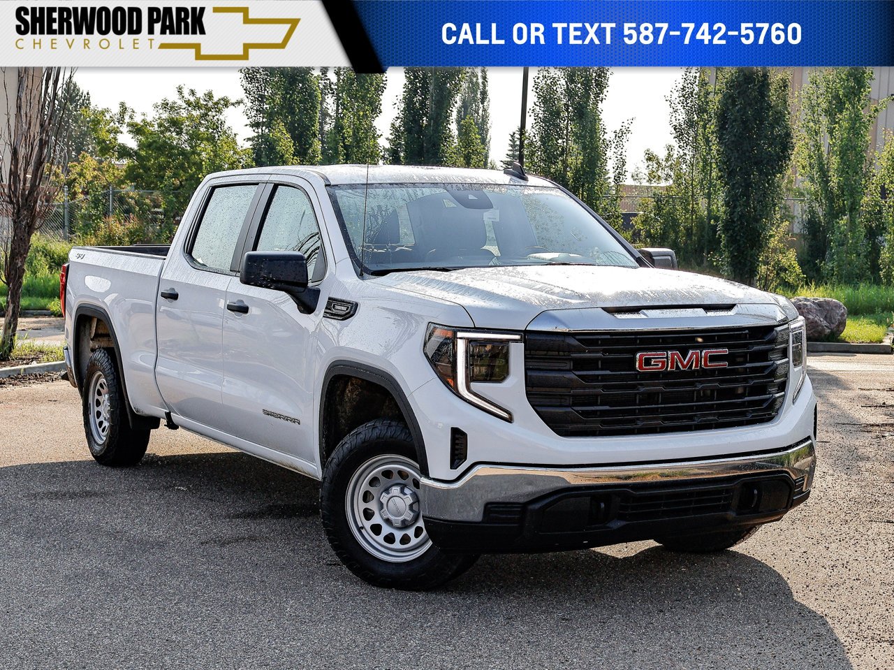 2024 GMC Sierra 1500 4WD Crew Cab 147 Pro White Sherwood Park - photo #0