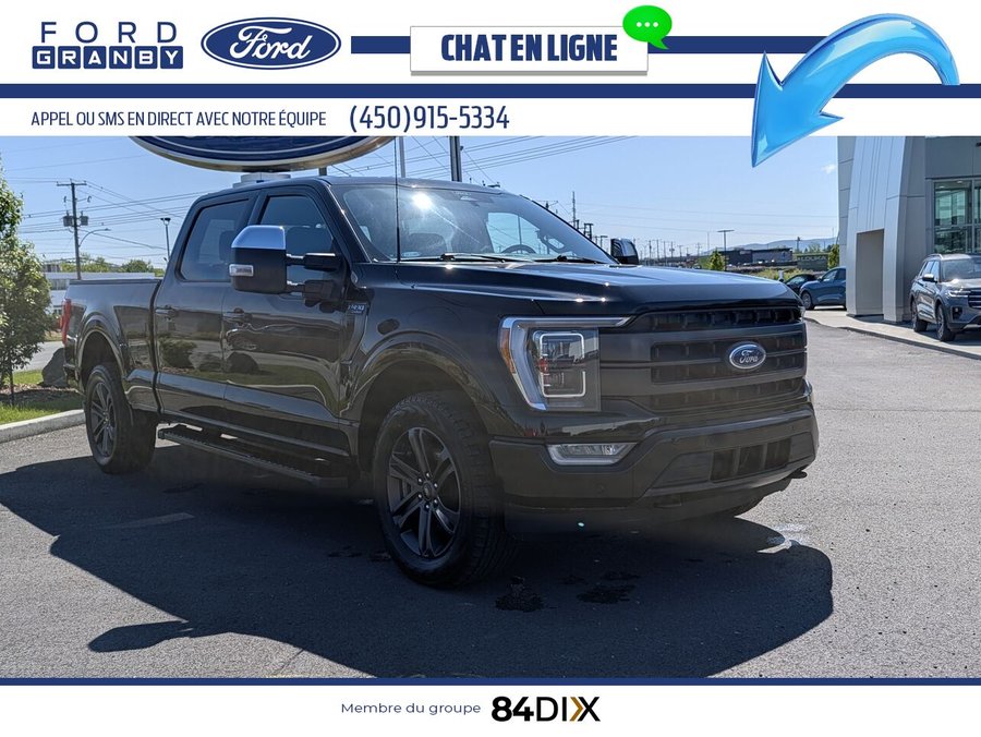 Ford F-150 LARIAT cabine SuperCrew 4RM caisse de 6,5 pi 2022 Noir