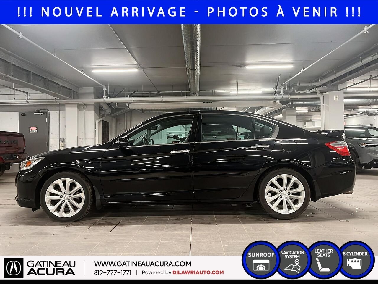 Honda Accord Touring V6 2015 Noir Gatineau - photo #8