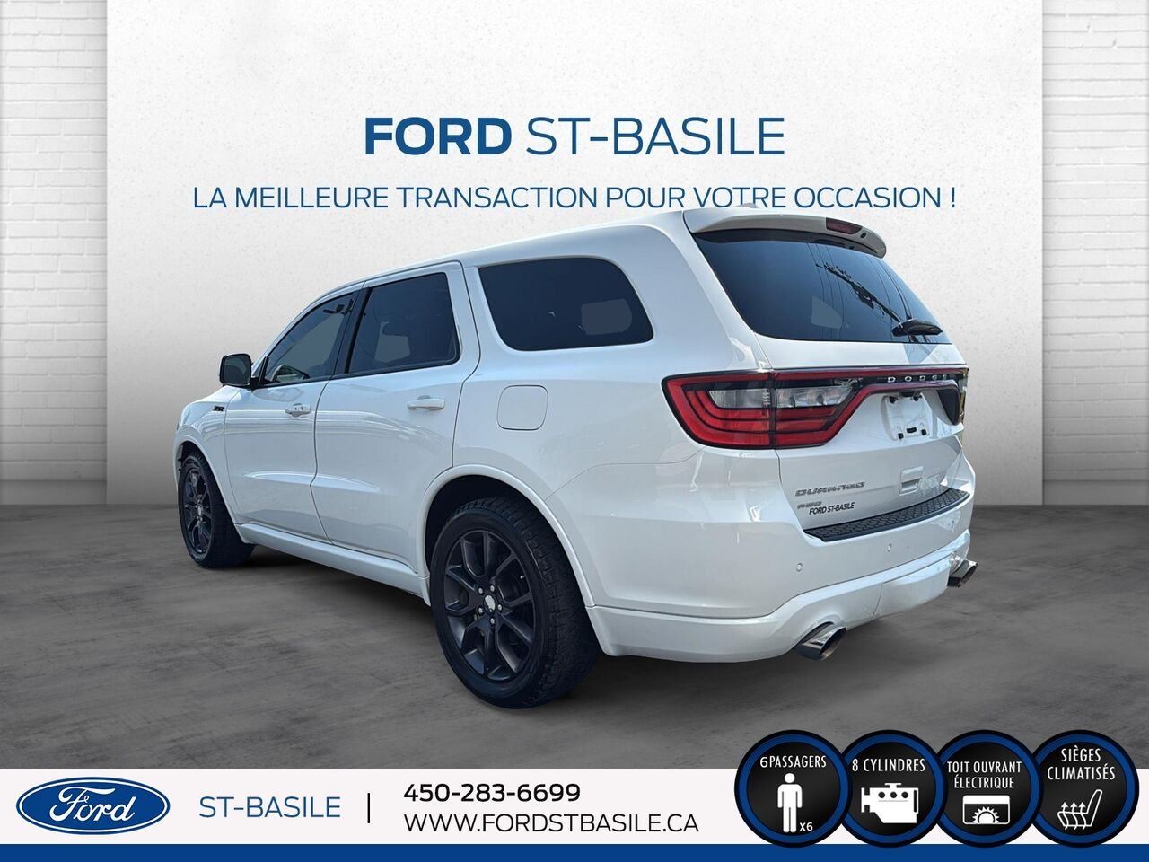 DODGE DURANGO 2015 Blanc Saint-Basile-le-Grand - photo #4