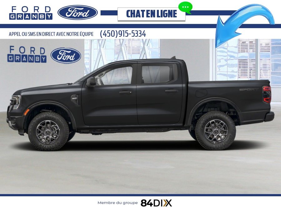 Ford Ranger XLT cabine SuperCrew 4RM caisse de 5 pi 2026 Noir ombre