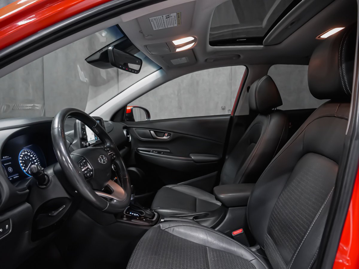 Hyundai Kona ULTIMATE TOIT OUVRANT VOLANT CHAUFFANT 2018 Rouge Montréal - photo #11