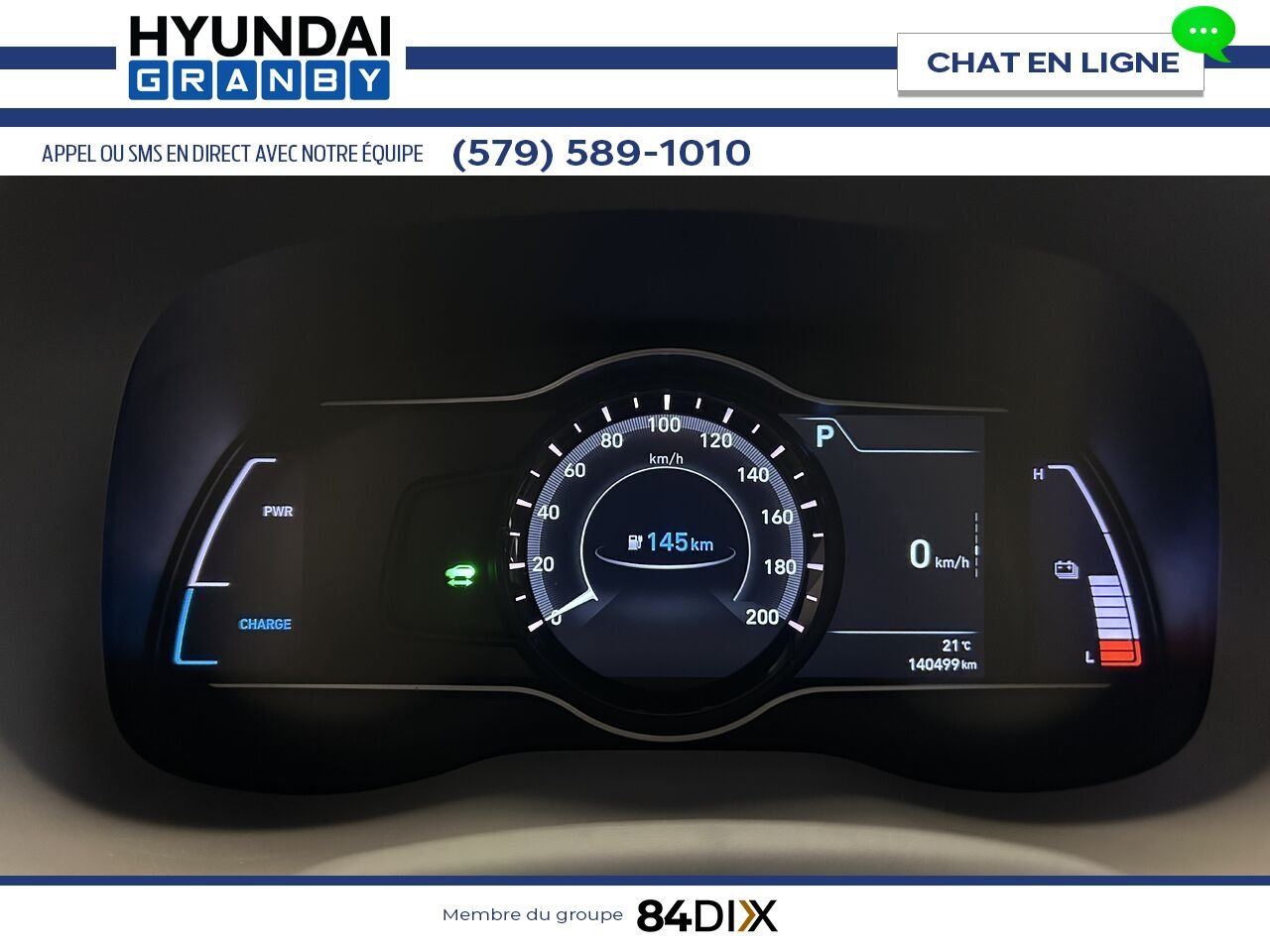 Hyundai Kona électrique 2020 Blanc Granby - photo #12