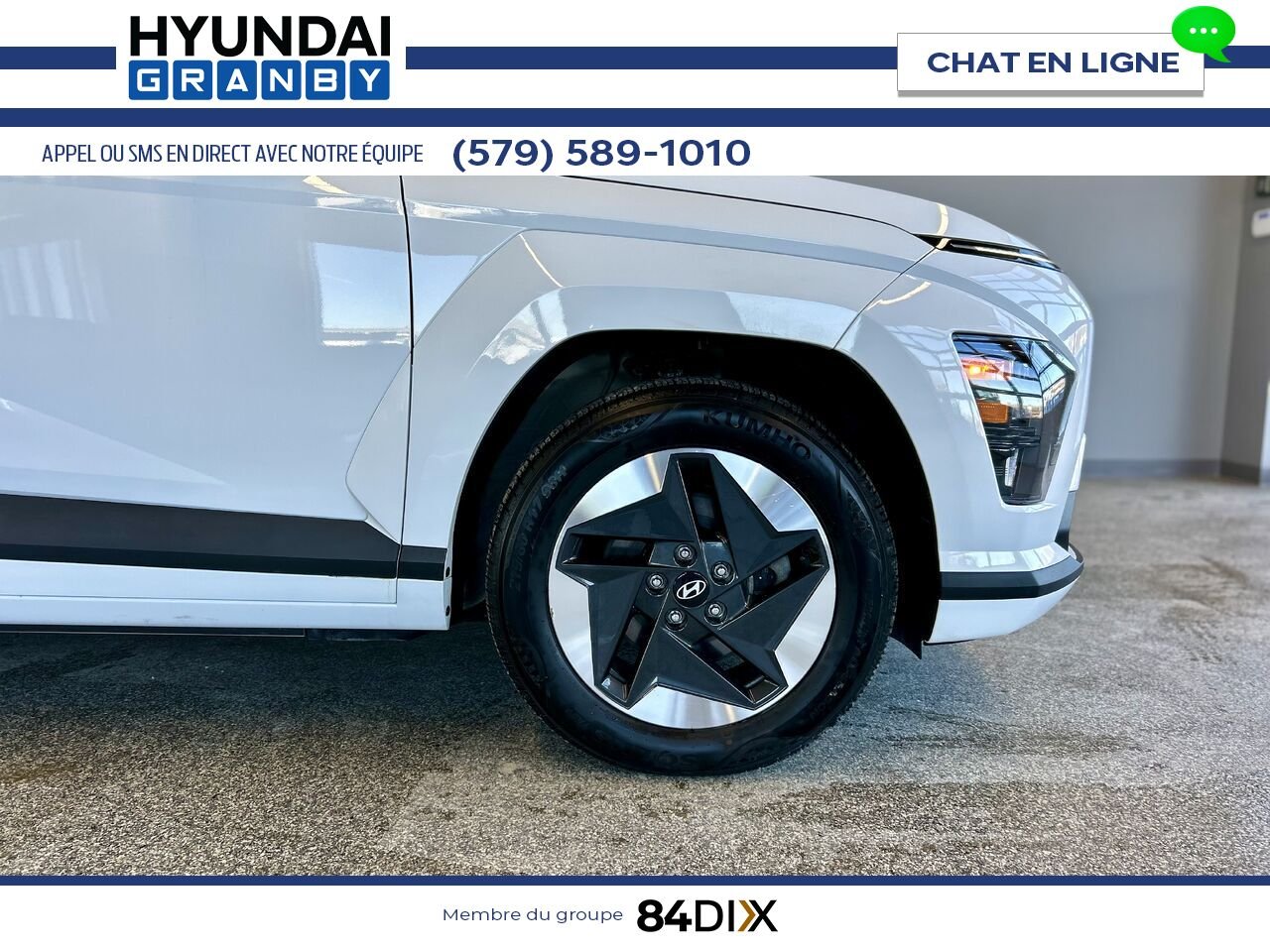 Hyundai Kona électrique 2024 Blanc Granby - photo #8