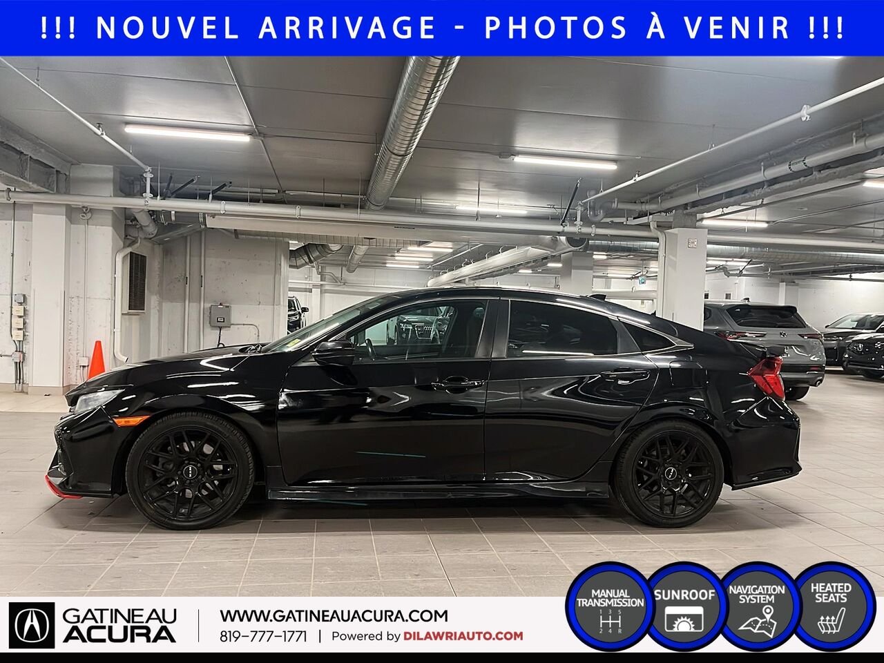 Honda Civic SI 2019 Noir Gatineau - photo #8