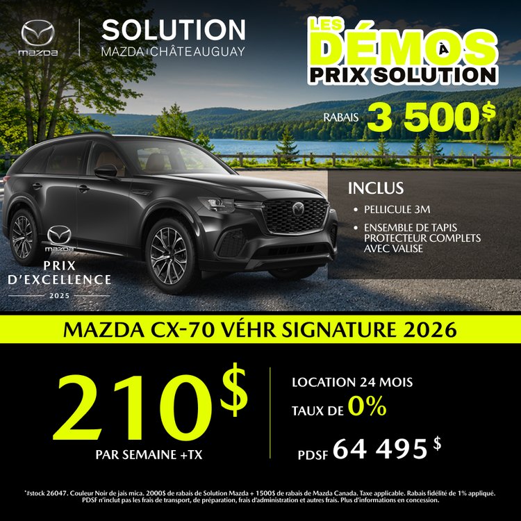 Solution mazda promo JUIN CX 70 Signature 2026 FR