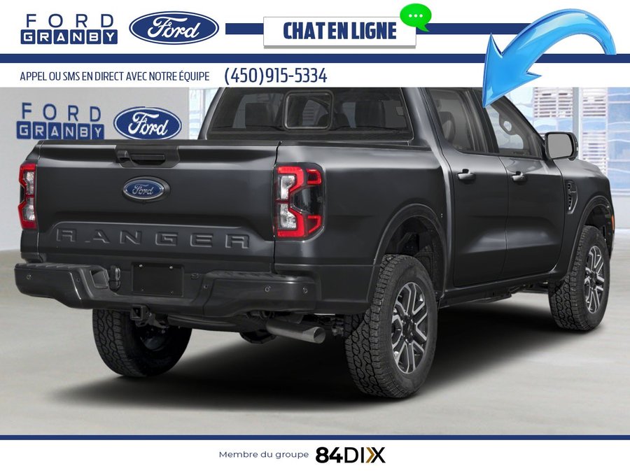 Ford Ranger LARIAT cabine SuperCrew 4RM caisse de 5 pi 2026 Noir ombre
