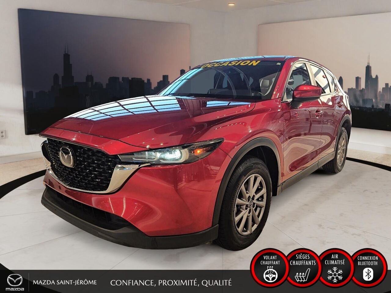 2024 Mazda CX-5 GS TI sans désactivation de cylindres Red Saint-Jérôme - photo #0